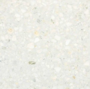 Weiß poliert 16 Zoll x 16 zoll Terrazzo Boden- und Wandfliese (SCHNITTSTÜCKMUSTER) - Bild 1 von 1