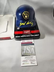 Bud Selig Signed Milwaukee Brewers Mini Helmet JSA - Picture 1 of 5
