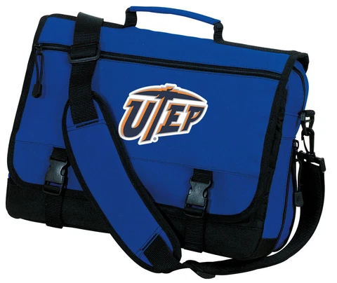 UTEP Miners Messenger Bag BlueUNIQUE MESSENGER SCHOOL TRAVEL BAGS Cover