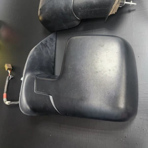 02 03 04 05 06 07 08 Ford E-150 Driver Passenger PAIR Power Door Mirror Black OE - Picture 1 of 6