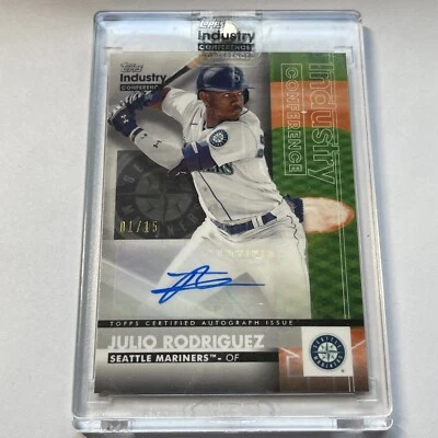 2022 MLB Topps INDUSTRY JULIO RODRIGUEZ AUTOGRAPH  SEATTLE MARINERS ROOKIE 1/15 - Image 1 of 2