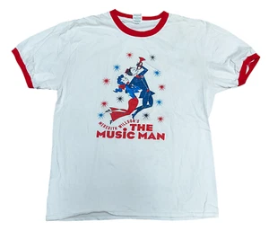 Vintage Meredith Willson’s The Music Man Musical Broadway Ringer T-Shirt Large - Picture 1 of 3