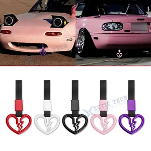 JDM Broken Heart TSURIKAWA Ring Subway Train Bus Handle Strap Charm Drift Car - Picture 1 of 26