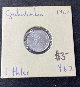 1962 Czechoslovakia Haler Aluminum Coin Free Shipping - Picture 1 of 2