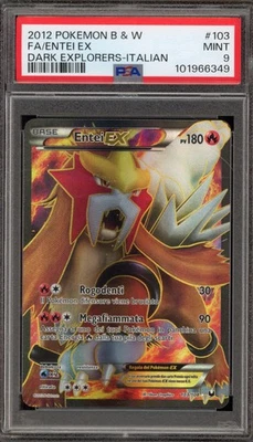 Pokemon Entei EX Dark Explorers ITALIAN Full Art #103 PSA 9 Mint - Image 1 of 2
