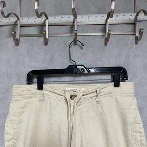 Old Navy Pants Men 33X32 Beige Khaki Linen Drawstring Baggy Relaxed Beach Chino - Picture 1 of 10