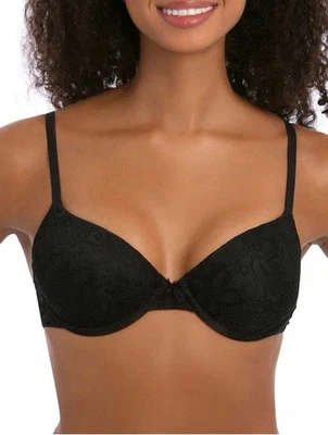 Sujetador negro push up con cordones No Boundaries para mujer se convierte en espalda deportiva, NUEVO Foto 1 de 3