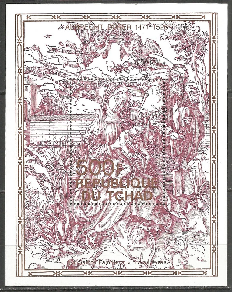 Chad 1979 used block religion - Image 1 of 1