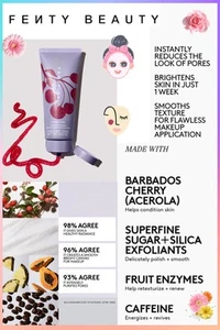 Exfoliante facial de limpieza diaria superfino Cherry Dub tamaño completo FENTY SKIN nuevo - Imagen 1 de 5