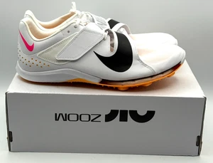 Nike Air Zoom LJ Elite Cleats Mens Size 11 White Pink Track CT0079-101  NO LID - Picture 1 of 7