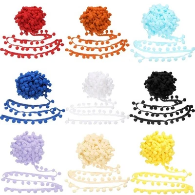 16m Bunte Bommelborte Pompomborte Bommeln Pompom Borte Spitzenband Bommelband - Bild 1 von 4