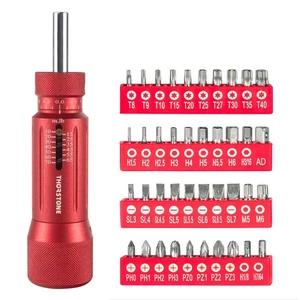 Inch Pound Torque Screwdriver Wrench Set with 40pcs S2 Bits, 1/4'' Drive, 10-... - Picture 1 of 6