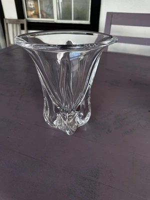 Art Vannes France Mid Centuri Chrystal花瓶 — 第 1/4 张图片