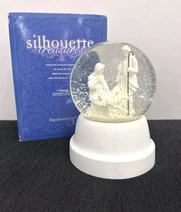  Caja de música globo de agua para belén. Silhouette Treasures Department 56 - Imagen 1 de 6