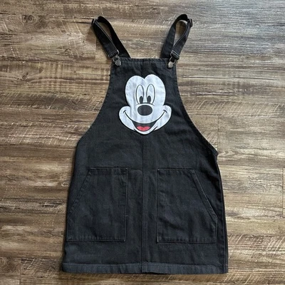 Disney Women's Mickey Short Overalls Size Small Black EUC - Image 1 of 4