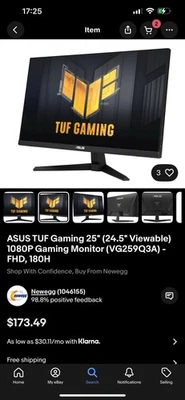 ASUS TUF Gaming Monitor VG259QM 24.5" 1080p IPS 280Hz Black - Image 1 of 4