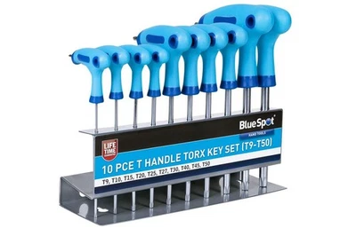 BlueSpot Torx Hex Key T9-T50 T-Handle 10pc TRX Stand Set New 12184 - Image 1 of 4