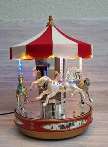 Mr Christmas Grand Carousel Musical Iluminado 2010 Probado Funciona - Imagen 1 de 10