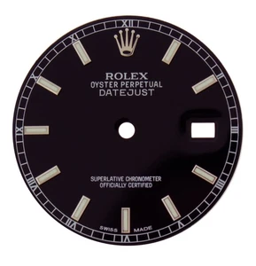 ROLEX GENUINE BLACK INDEX DIAL FOR 36M DATEJUST 116200 116234 - Picture 1 of 2