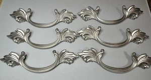 Lot Of 6 French Provincial Drawer Pulls 4 1/4” Center - Picture 1 of 8