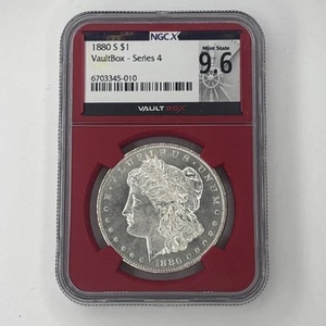 1880 S $1 Morgan Silver Dollar NGC MS9.6 MS66 Vaultbox Redcore Series 4 - Picture 1 of 4