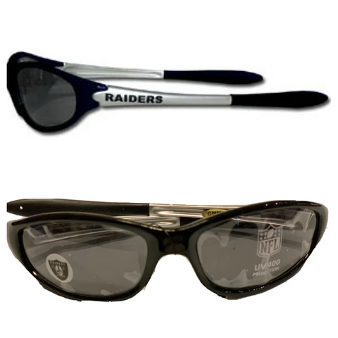 NFL Las Vegas Raiders Sleek Wrap Sunglasses -UV 400 Protection -Kids Cover