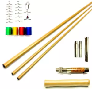 7'6"-5 wt (Handmade Bamboo Fly Rod Blanks+Components) Eco-friendly fishing - Picture 1 of 14