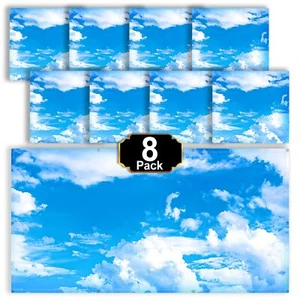 Magnetic Light Covers 8 Pcs Fluorescent Shade Filters for Classroom & Office - Picture 1 of 7