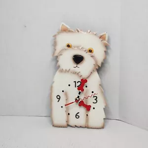 Allen Designs Westin The White Westie Dog MISSING Pendulum Wall Clock READ Art - Picture 1 of 9