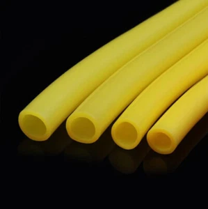 Silicone Tube Flexible Tubing Hose Pipe Soft Rubber Yellow 1x3mm to 25x31mm - Picture 1 of 5