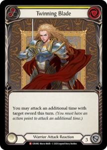 Twinning Blade CRU082 RAINBOW FOIL Card Flesh and Blood TCG Crucible of War 1stE - Picture 1 of 1
