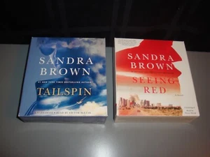 Sandra Brown 2 Unabridged Audiobook CDs Lot Tailspin & Seeing Red Thriller Myst - Picture 1 of 8