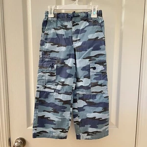 Mini Boden Pantalone Cargo Mimetico Blu Mimetico Ragazzo Taglia 5-6 anni - Foto 1 di 10