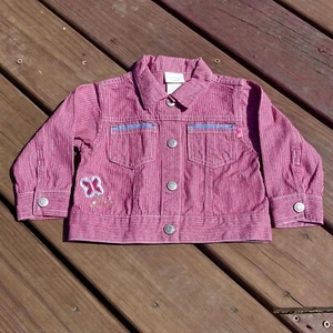 Carter’s Kids Girls Red Denim Jacket 12-18 Months - Picture 1 of 19