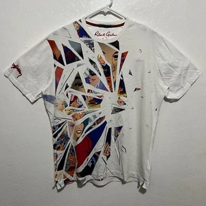 Robert Graham x Kevin Kelly Herren Medium Shattered Comic Shirt Weiß Kurzarm - Bild 1 von 8