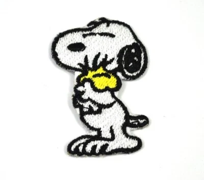 Peanuts Hund Snoopy mit Woodstock USA Bügelflicken gestickter Aufnäher Patch - Bild 1 von 2