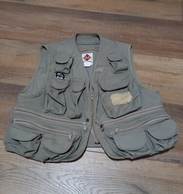 Chaleco de pesca Columbia de colección con múltiples bolsillos chaleco grande para hombre caza al aire libre EE. UU. Foto 1 de 4