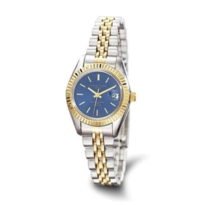 Ladies Charles Hubert Two-tone Stainless Steel Blue Dial Watch - Picture 1 of 5
