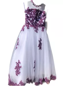New with Tag Pageant Flower Girl Child Ball Gown Party Dress with Tiara - Picture 1 of 9