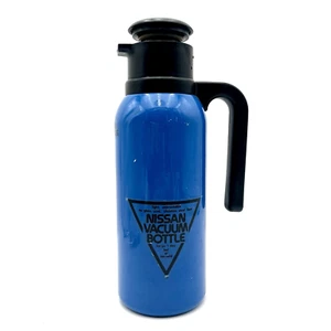 Vintage Nissan Vacuum Bottle Stainless Steel Thermos JAPAN BLUE RARE TGB-900 1 L - Picture 1 of 13