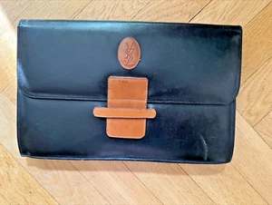 Elegante Leder Tasche Clutch in schwarz von Yves Saint Laurent YSL - vintage - Bild 1 von 9