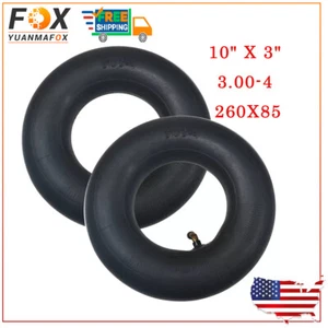 2 tubos interiores de alta resistencia de 10" x 3" 3,00-4 260x85 para neumático mini picadora scooter - Imagen 1 de 5