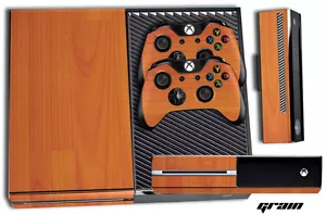 Designer Skin für Xbox One 1 Gaming Konsole + 2 Controller Aufkleber Maserung - Bild 1 von 1