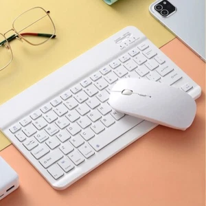 Bluetooth Keyboard and Mouse Combo for iPad iPhone iOS 13/Samsung/Android/Window - Picture 1 of 15