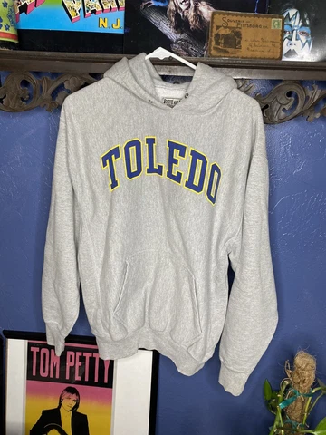 Toledo Rockets Hoodie Sweatshirt Gray Mens Small Steve & Barry’s Preowned Vtg Cover