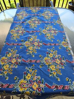 Tela Waverly ~ Francesca ~ Azul, Amarillo, Rosa, Verde Floral ~ 1 Yarda, 48" de Ancho Foto 1 de 4