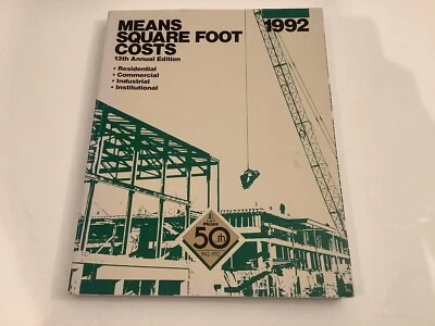 SQUARE FOOT COSTS, 1992 PAPERBACK BY R. S. MEANS - Image 1 of 4