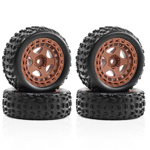 4pcs Wheel Hub + Tire W214 For ARRMA 1/18 2S TYPHON GROM ARA2106 RC Model Car - Picture 1 of 14