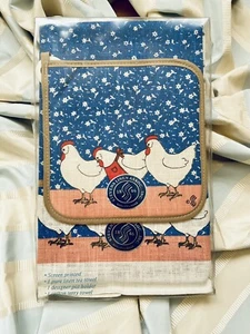 Vintage NWT Stevens Linen Assoc. Country Kitchen Towel Set Made in USA - Picture 1 of 4