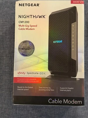 NETGEAR NIGHTHAWK CM1200 Multi-Gig Speed Cable Modem   open box - Image 1 of 4